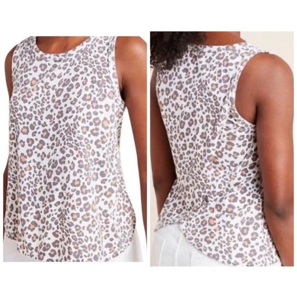 Anthropologie Tops - Anthropologie Dolan Left Coast Medium Leopard Print Crossover Back Tank Top